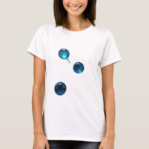 Saubere Silber-WATER DROP-Textgestaltung T-Shirt