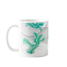 saubere teal geometrische Form mit wirbelndem Hint