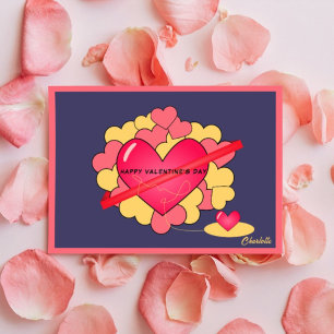 Saubere Trendy Pink Herzlich Willkommen im Valenti Feiertagskarte