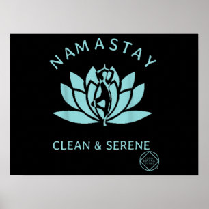 Saubere und serene Yoga Narcotics Anonym Poster