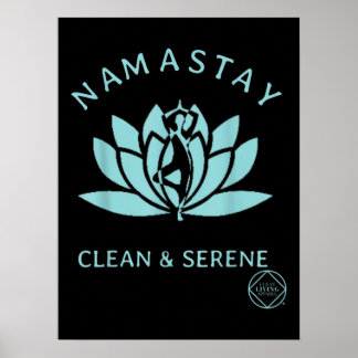Saubere und serene Yoga Narcotics Anonym Poster