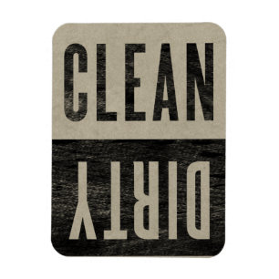 Saubere Verschmutzte Vintage-Typografie-Magnete Magnet