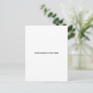 Saubere Weiße Minimalistische Abi-Abschlusskarte f Postkarte