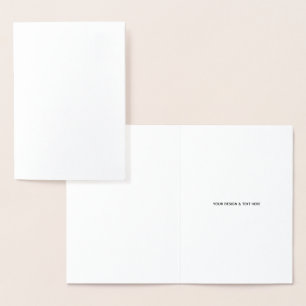 Saubere Weiße Minimalistische Geschäft-Dankeskkart Folienkarte