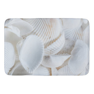 Saubere weiße Muscheln Schönheit in der Natur Badematte