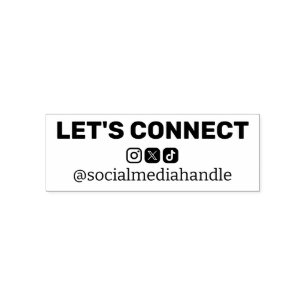 Saubere zeitlose Social-Media-Icons Lasst uns vern Permastempel