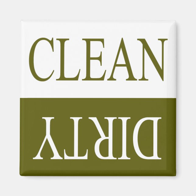 Sauberer Schmutzgrün-Spülmaschinenmagnet Magnet (Vorne)