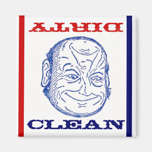 Sauberer schmutziger optischer Spaß des Magnet