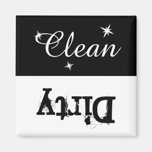 Sauberer schmutziger Schwarzweiss-Magnet für Magnet