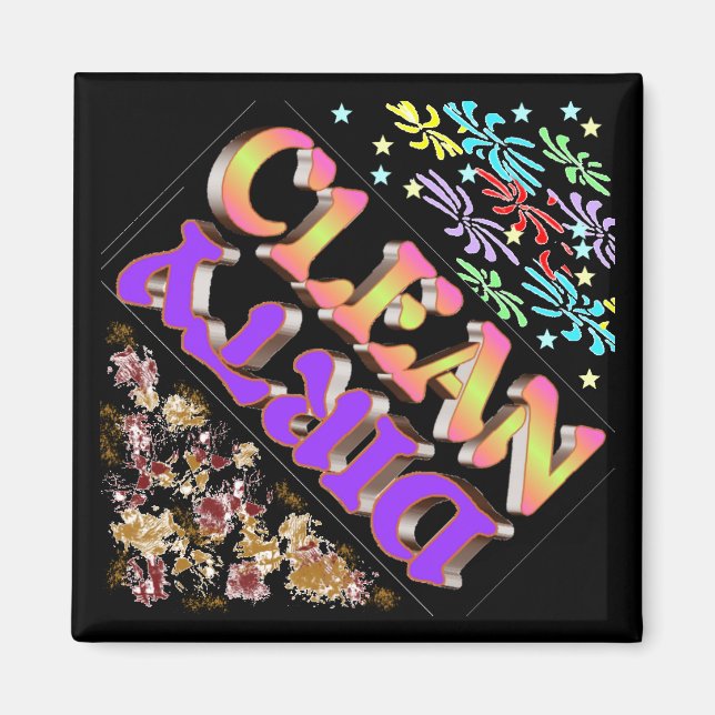 Sauberer Spülmaschinenmagnet Magnet (Vorne)