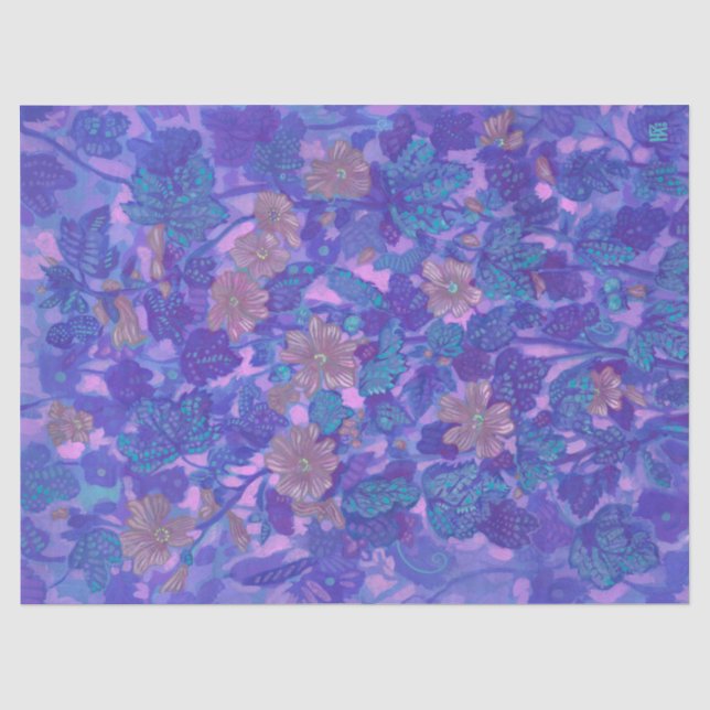 Sauberes Blut, Malva Blume Blumenbilder Purpl Seidenpapier (Vorderseite)