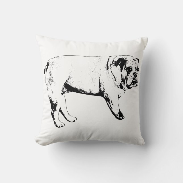 Sauberes Bulldogkissen Kissen (Vorderseite)