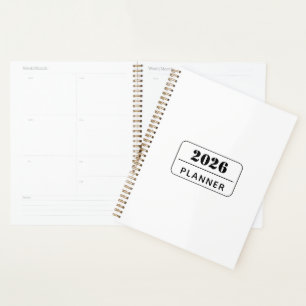 Sauberes Design Individueller Text Moderner Organi Planer