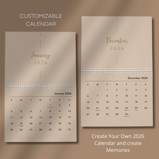 Sauberes Elegantes Layout Kalender (Von Creator hochgeladen)