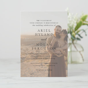 Sauberes Foto Moderne Hochzeit Einladung