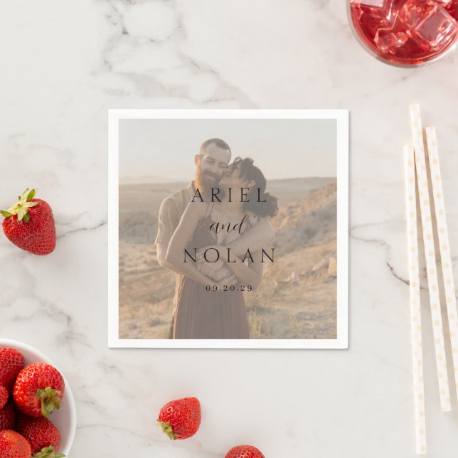 Sauberes Foto Moderne Hochzeit Serviette (Beispiel)