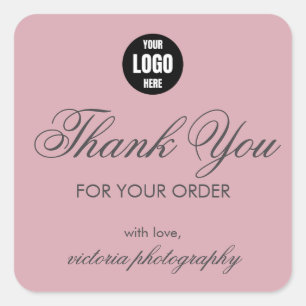 Sauberes Fotografen-Logo-Sticker Du hast mir den Quadratischer Aufkleber