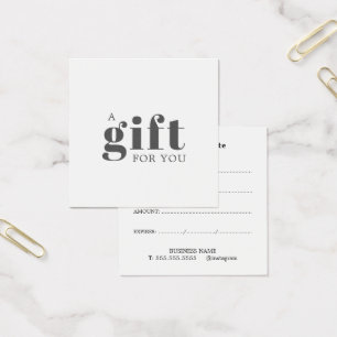 Sauberes Geschenkgutschein für Visagisten