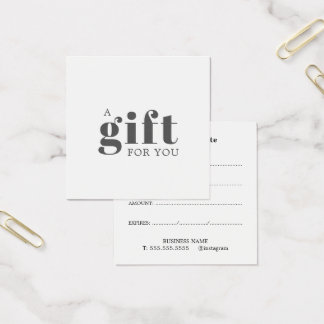 Sauberes Geschenkgutschein für Visagisten