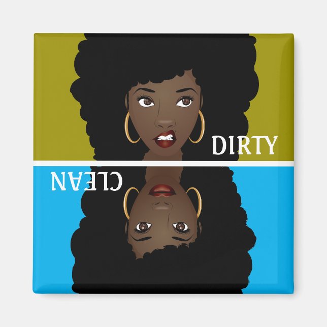 Sauberes Geschirrspüler-Magnet Magnet (Vorne)