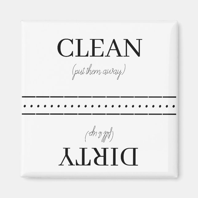 Sauberes Geschirrspüler-Magnet Magnet (Vorne)