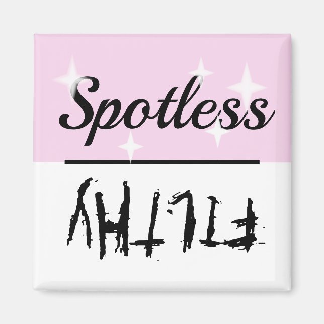 Sauberes Geschirrspüler, sauber, sauber, undurchsi Magnet (Vorne)