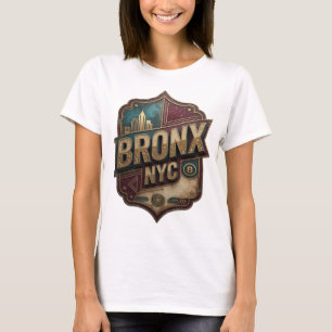 Sauberes Gold BRONX NYC Slogan T-Shirt