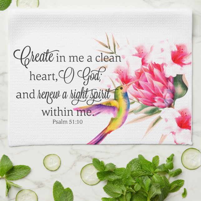 Sauberes Herz Geschirrtuch (Gefaltet)