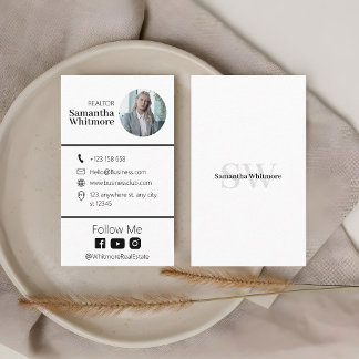 Sauberes Minimal Realtor Berufliches Real Anwesen Visitenkarte
