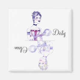 Sauberes oder dreckiges Viktorianisches Geschirrsp Magnet