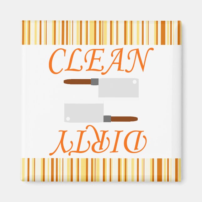 Sauberes oder schmutziges Geschirrspülmagnet Magnet (Vorne)