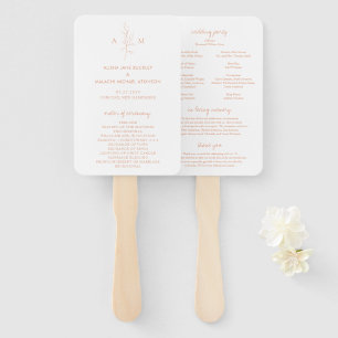 Sauberes Pfirsich-Botanisches Elegantes Hochzeitsp Fächer