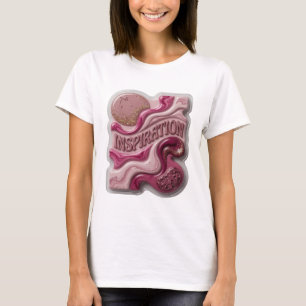 Sauberes Pinkes INSPIRATIONS-Slogan-T-Shirt T-Shirt