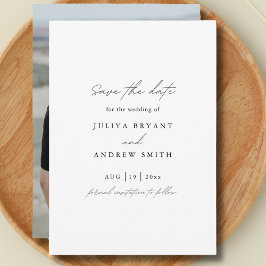 Sauberes, schlichtes Foto Save The Date