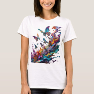 Sauberes Silber ABSTRACT ART Künstlerisches Motiv T-Shirt