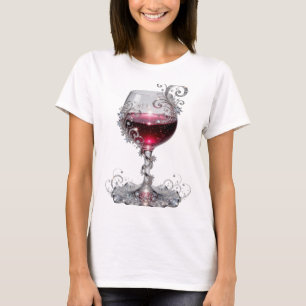 Sauberes Silber ROTWEINGLAS Shirt Design