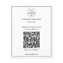 Sauberes und einfaches QR-Code-Geschäfts-Flyer für
