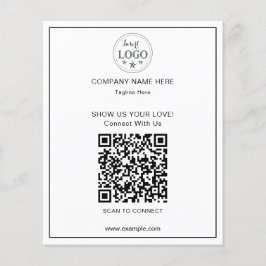 Sauberes und einfaches QR-Code-Geschäfts-Flyer für Flyer