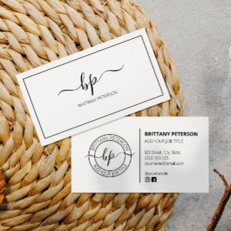 Sauberes Weiß Elegant Modernes Beruflich Visitenkarte