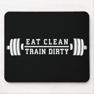 Sauberkeit essen, Zugschmutzigkeit - Workout Inspi Mousepad