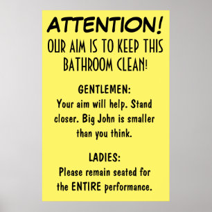 Säubern Sie Badezimmer Poster