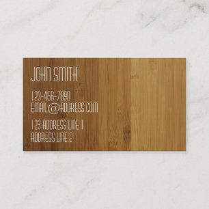 Säubern Sie goldenen Bambusblick Visitenkarte