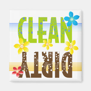 Säubern Sie schmutzige Blume Magnet