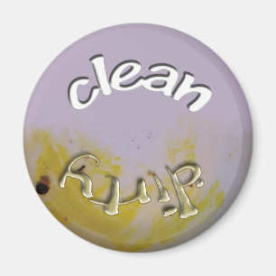 Säubern Sie,/schmutziger Teller - Magnet