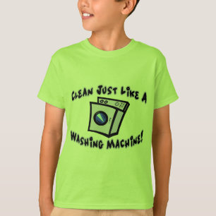 Säubern Sie wie eine Waschmaschine T-Shirt