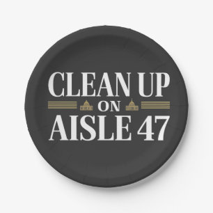 Säuberung des Anti-Trump-Spaßes Aisle 47 Pappteller