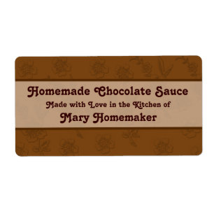 Sauce au chocolat sur mesure ou Étiquettes de sauc
