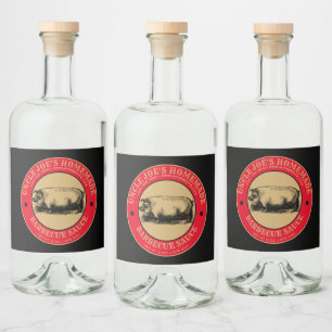 Sauce barbecue maison Modèle Étiquette Vintage
