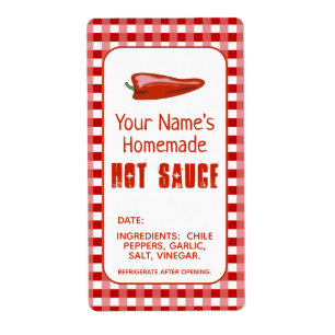 Sauce chaude maison Étiquette Chili Pepper Personn