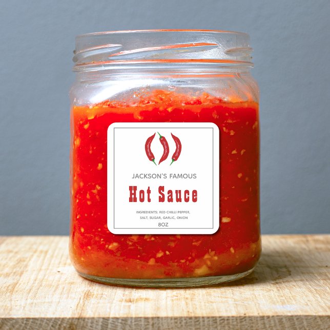 Sauce chaude maison | Étiquette de sauce chili (Créateur téléchargé)